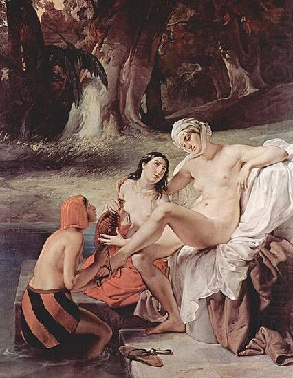 Francesco Hayez Bathseba im Bade china oil painting image